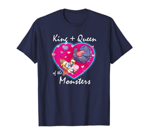 Godzilla King and Queen of Monster's Heart Cute Kaiju Movie T-Shirt