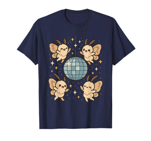Disco Ball Funny Kawaii Moth Cute Insect Dancing Bug Party T-Shirt
