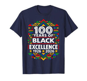 100 Years of Black Excellence Africa Black History 1926-2026 T-Shirt