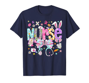 Nurse Easter Day Cute Coquette Stethoscope Nursing Easter T-Shirt