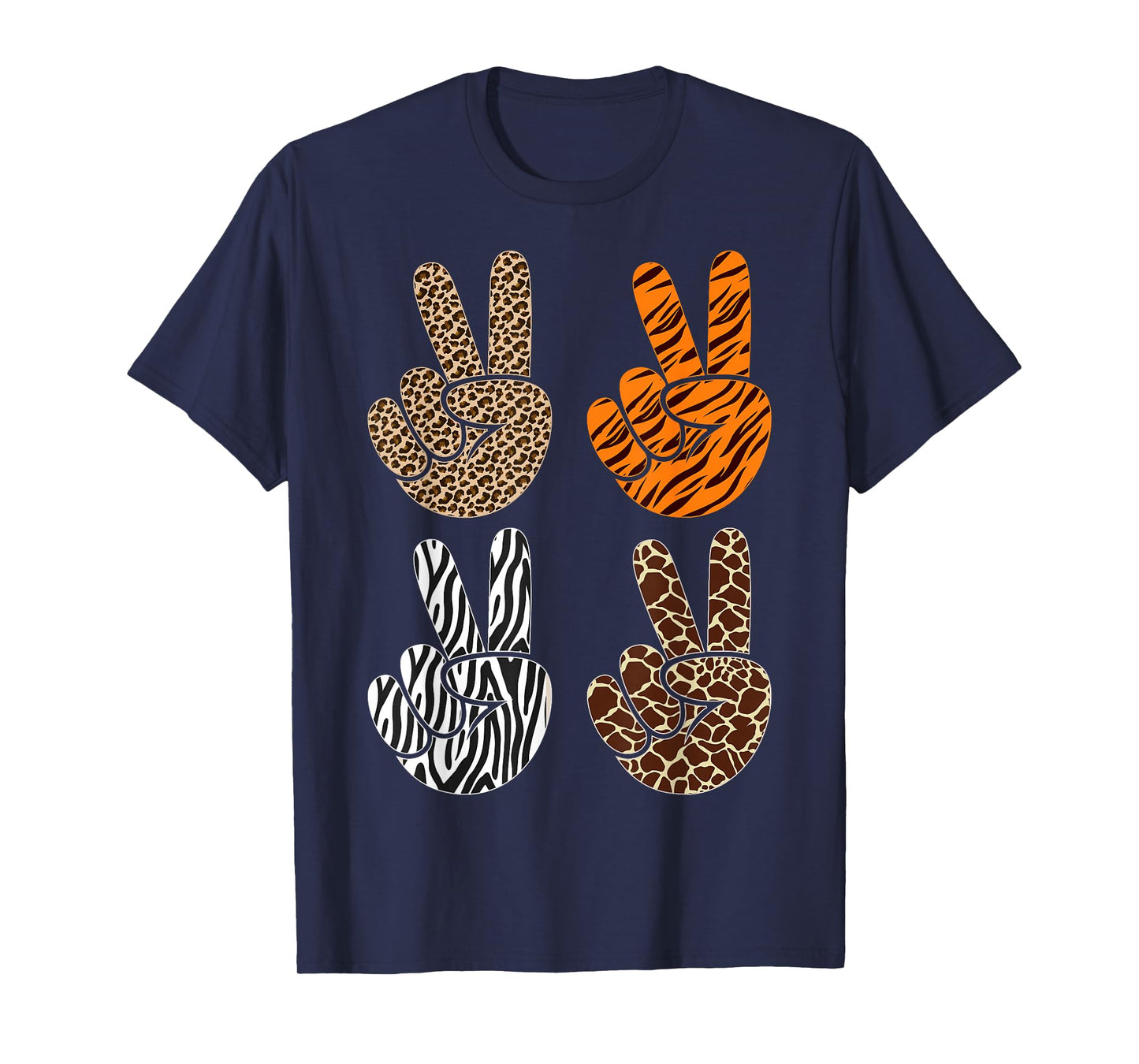 Cute Peace Sign Clothes Kids Toddler Boys Animal Print Girls T-Shirt