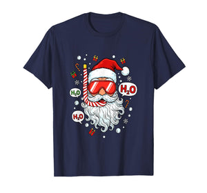 Santa Scuba Diving Equipment Funny Scuba Diver Christmas T-Shirt
