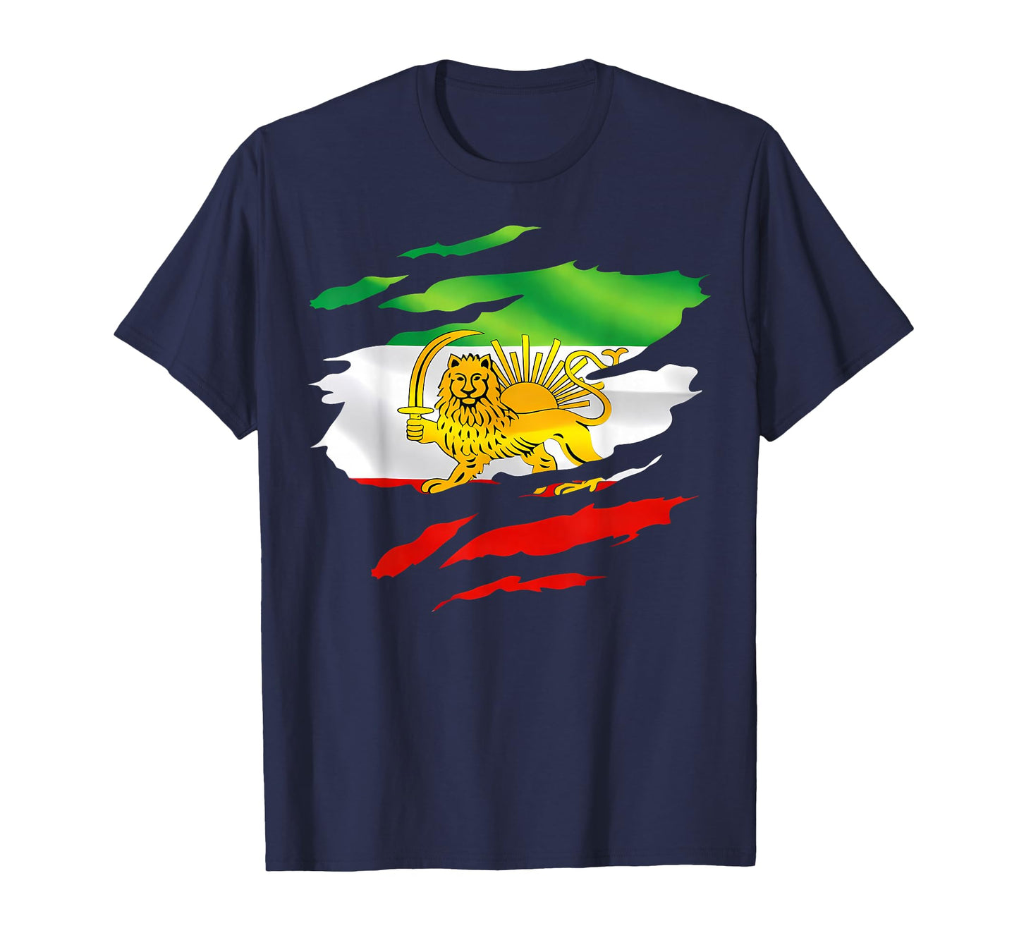 Iran Flag Map Lion Sun Sword Free Iran Support Women of Iran T-Shirt