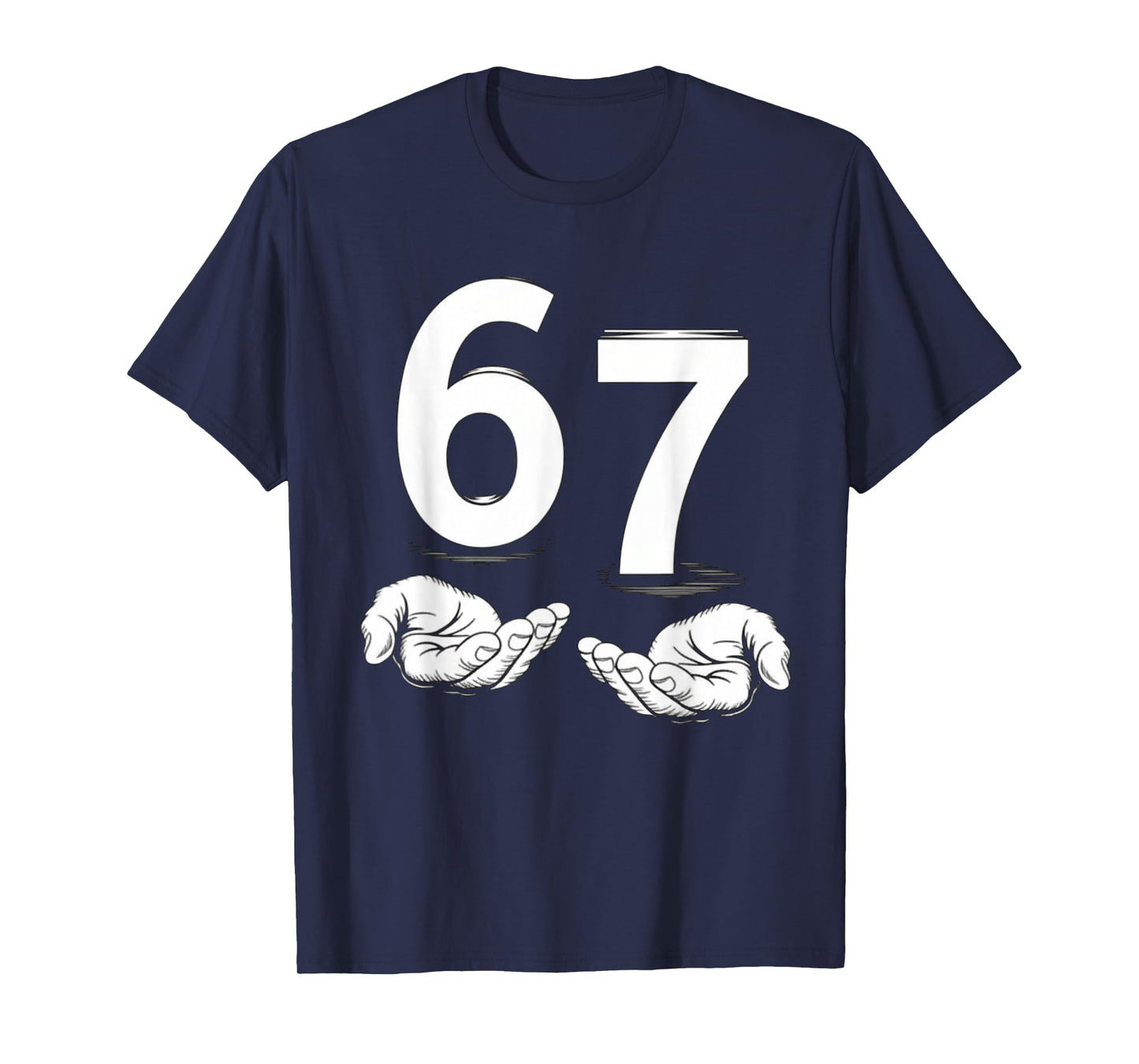 Funny 6/7 Meme Gen Alpha Slang Hands Gesture Tee Six Seven T-Shirt