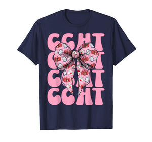 CCHT Dialysis Tech Dialysis Technician Girl Mom Coquette Bow T-Shirt