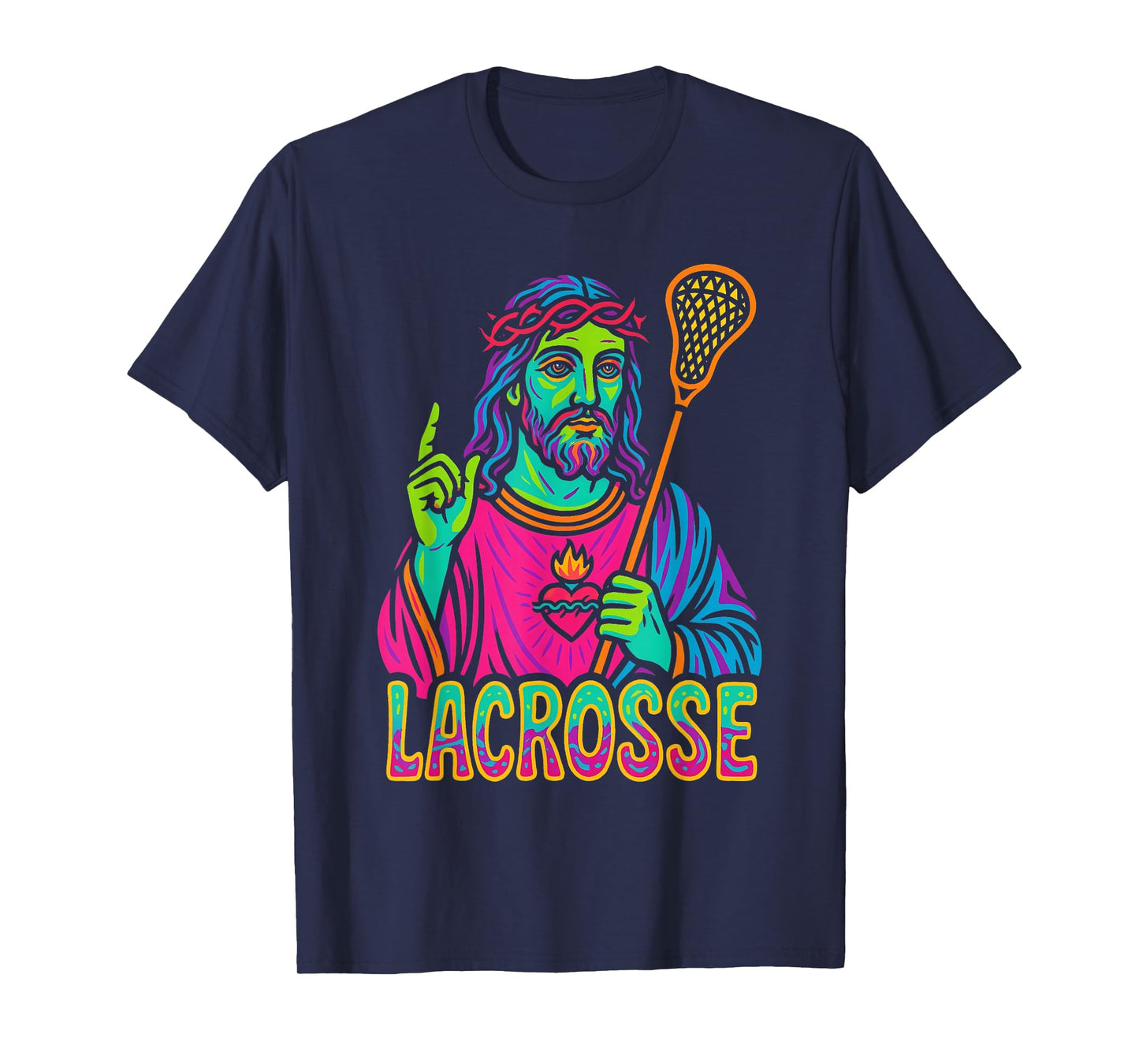 Jesus Lacrosse - Colorful Christian Lacrosse Lover T-Shirt