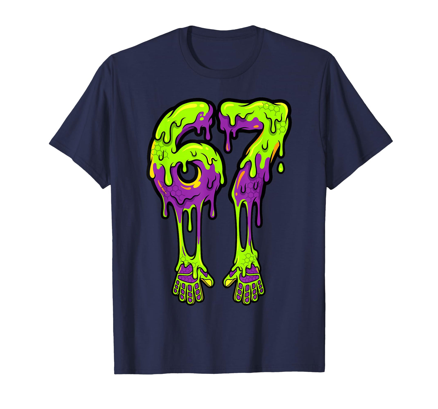 Slime Drip 67 Soccer Goalie Gloves Funny Sports Meme T-Shirt