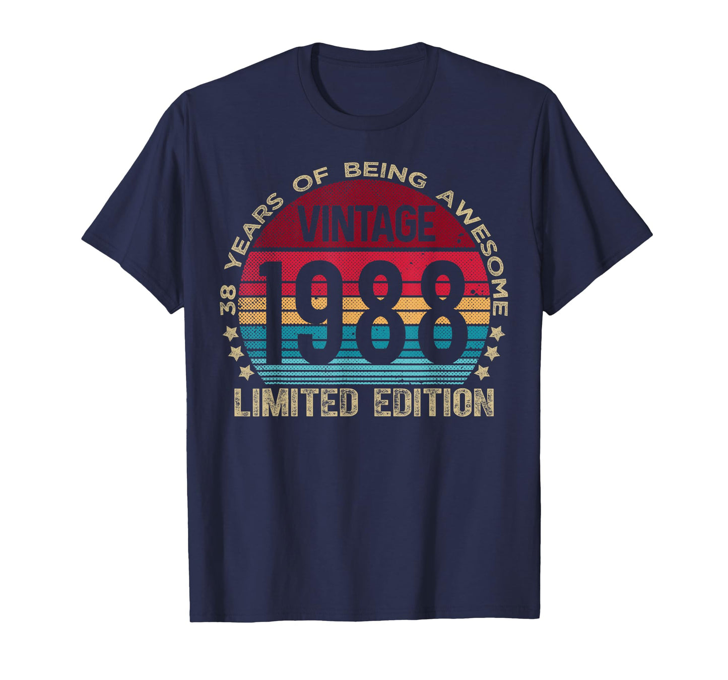 38 Year Old Gifts Vintage 1988 Limited Edition 38th Birthday T-Shirt