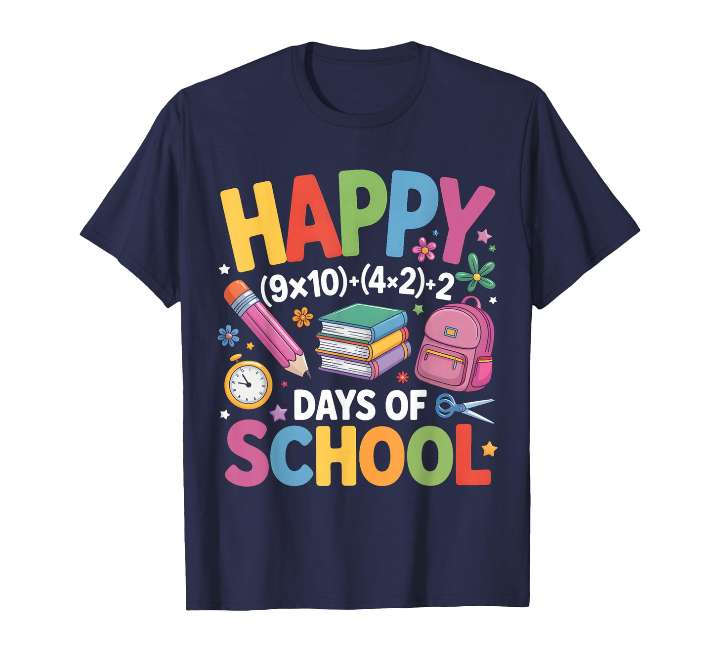 Happy 100 Days School Math Equation 100th Day of School Kids T-Shirt