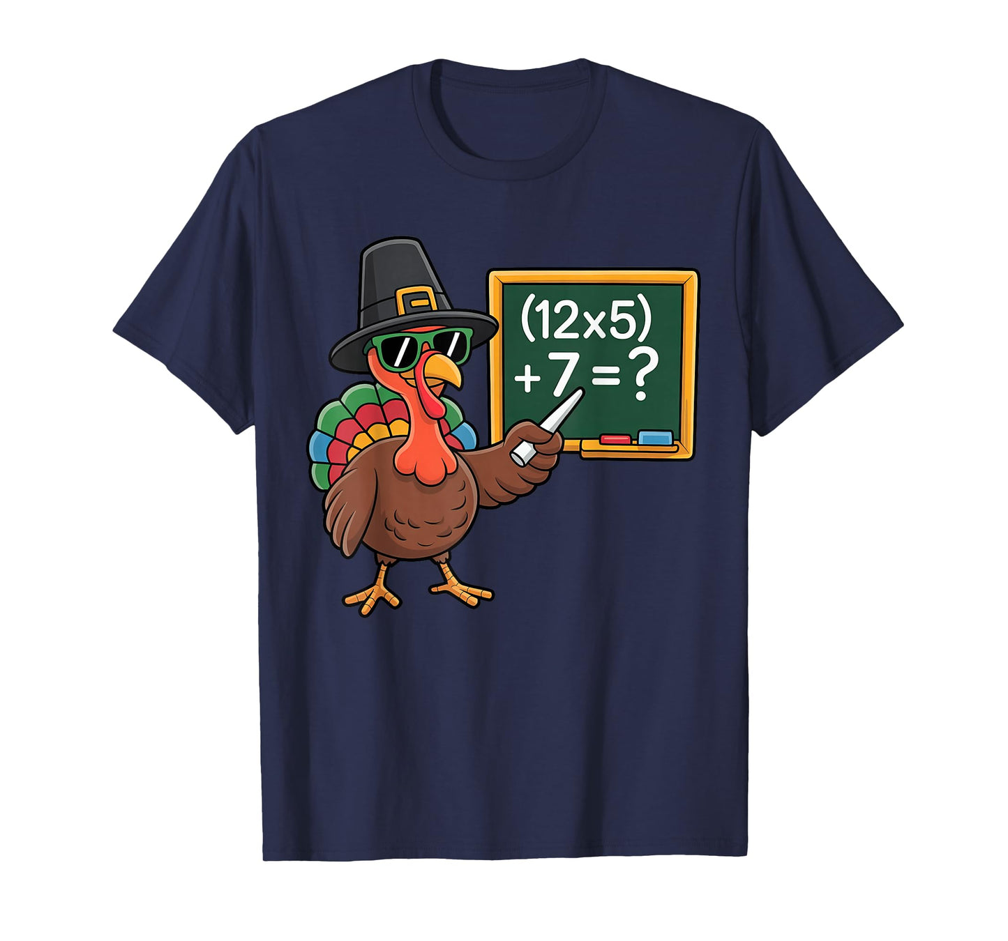 67 Thanksgiving Turkey Math Teacher Six Seven T-Shirt
