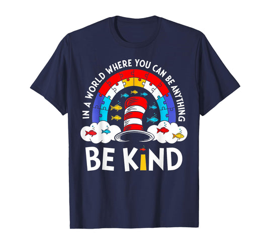 Autism Awareness for Teacher Why Fit in Doctor Cat Hat Cool T-Shirt