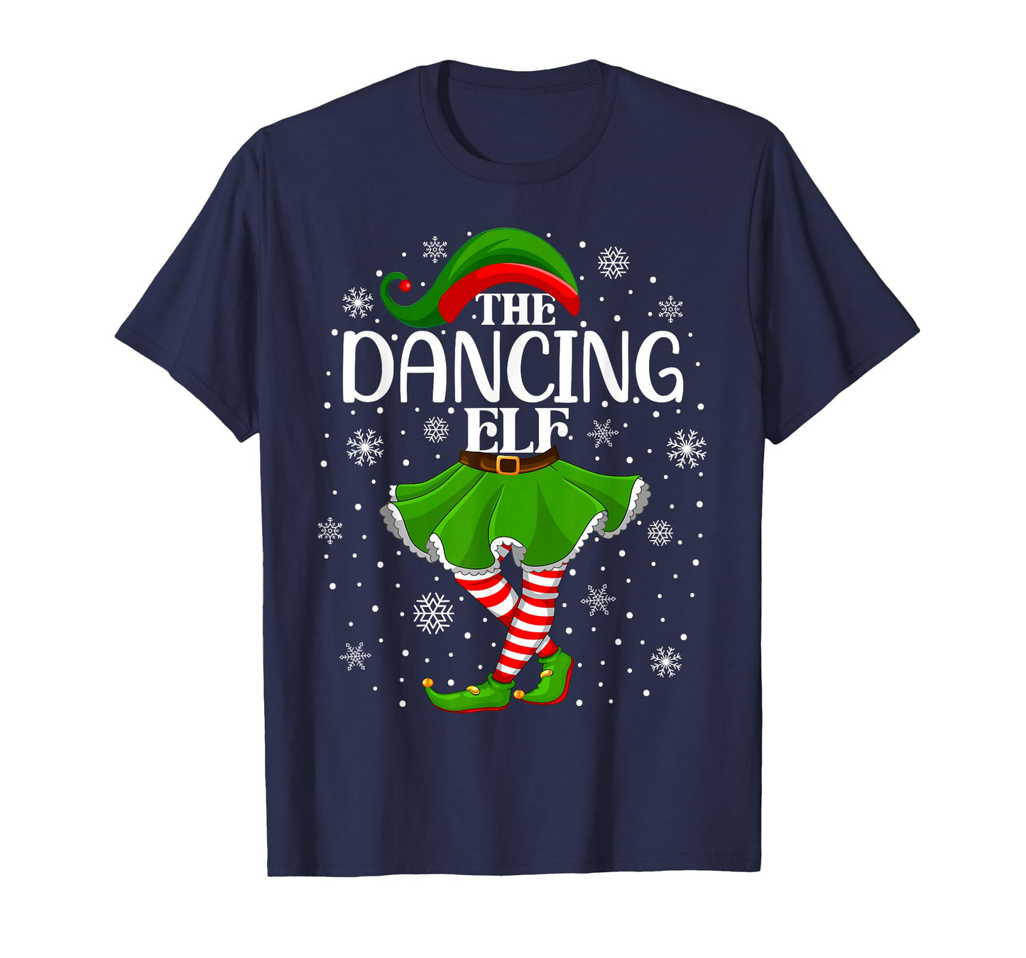 Dancing Elf Christmas Family Women Girls Dance Dancer Xmas T-Shirt