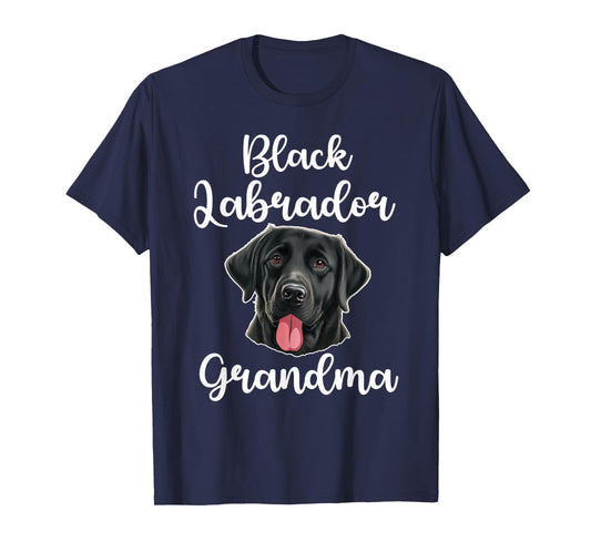 Black Labrador Grandma Black Lab Owner Black Labrador Lover T-Shirt
