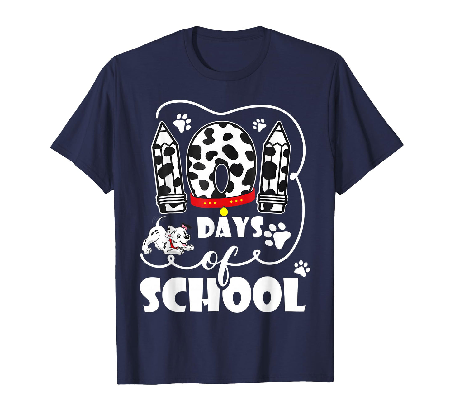 100 Days of School Dalmatian Dog Kids 100 Days Smarter T-Shirt