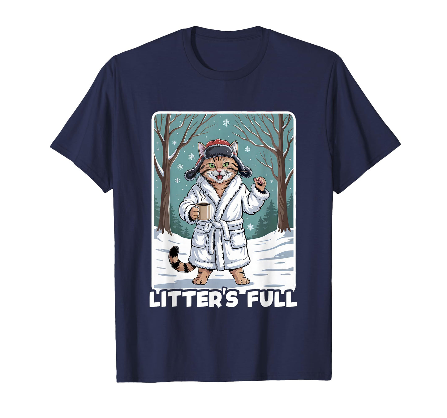 Litter’s Full Funny Christmas Cat Parody Tee T-Shirt