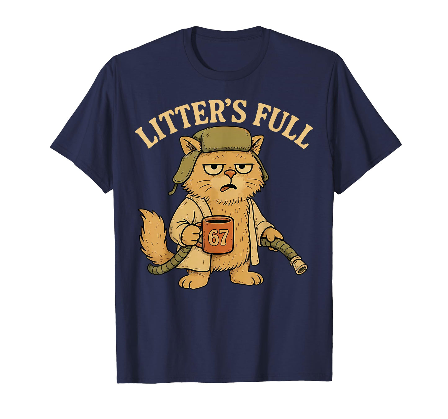 Litter’s Full Funny Cat Lovers Christmas Xmas T-Shirt