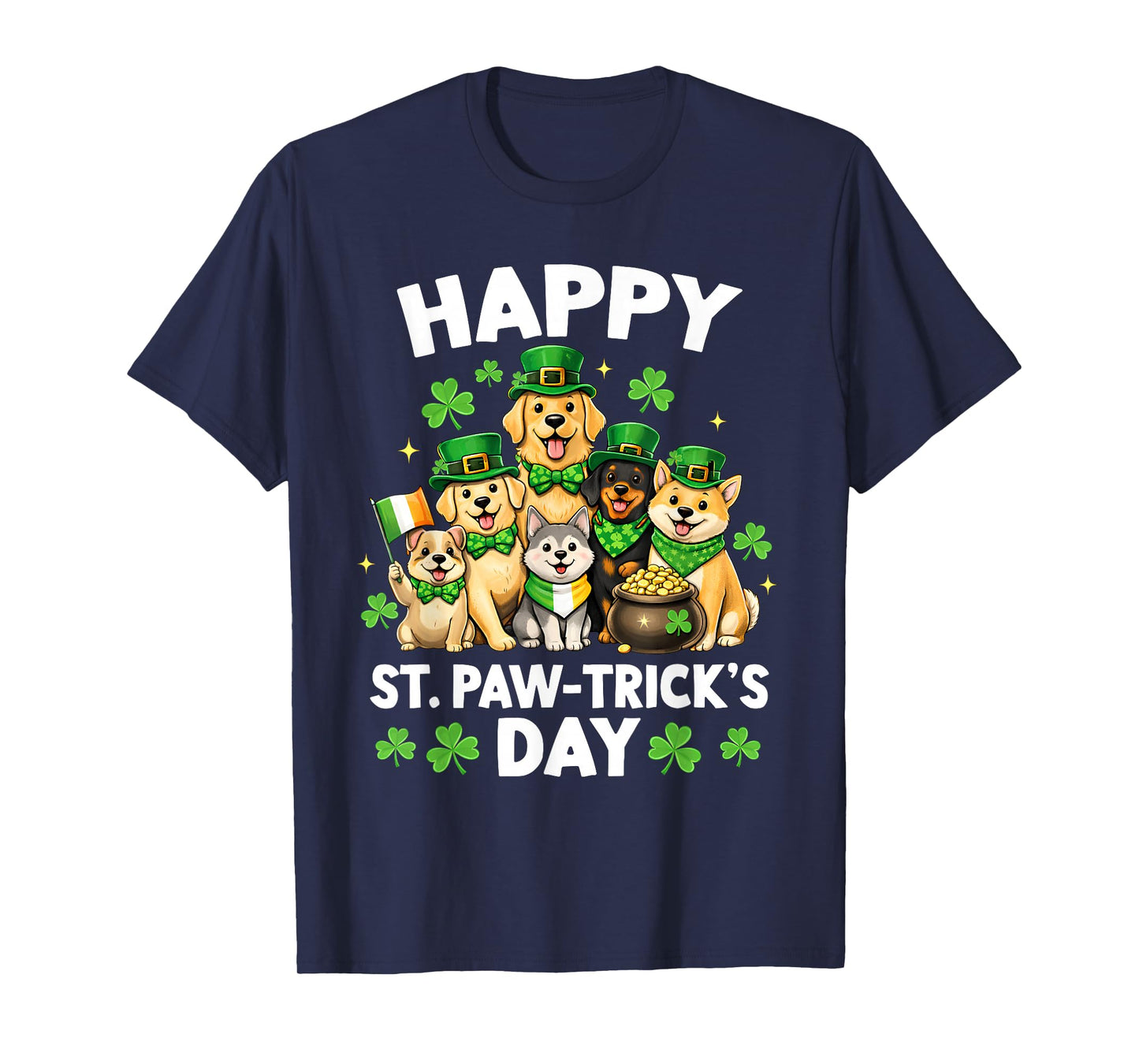 Happy St Paw-Trick’s St Patricks Day Dog Paw Saint Patrick T-Shirt