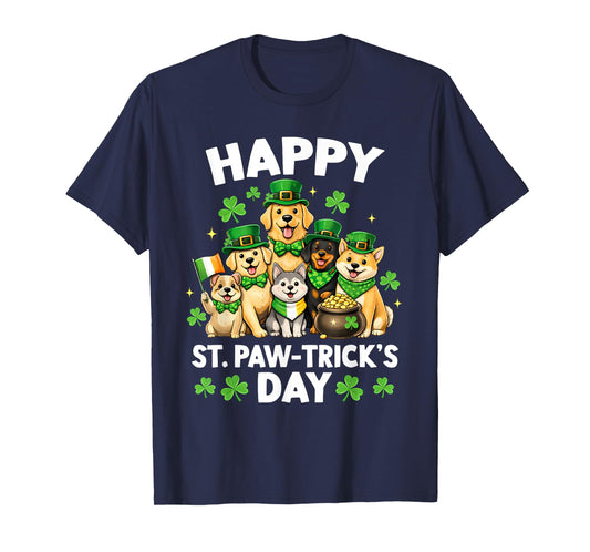 Happy St Paw-Trick’s St Patricks Day Dog Paw Saint Patrick T-Shirt