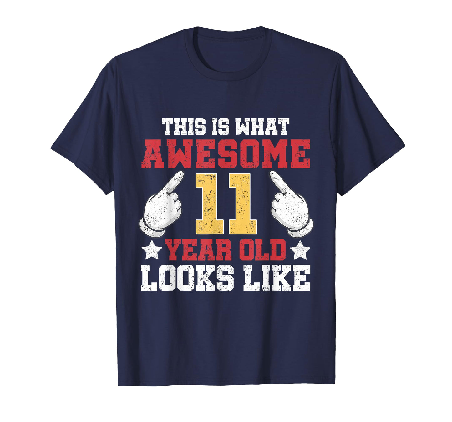 This is What an Awesome 11 Year Old Looks Like 11th Birthday T-Shirt