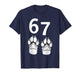 67 Meme Six Seven Funny Dog Paw T-Shirt