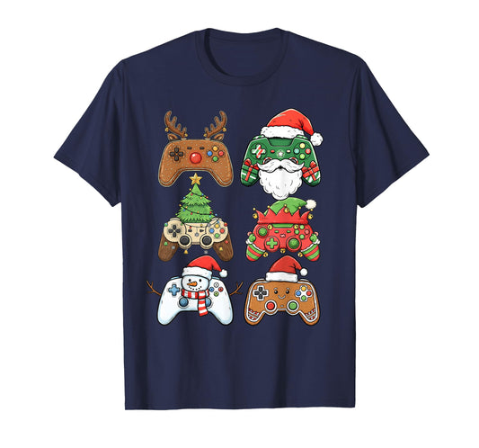 Funny Gamer Christmas Shirt Holiday Controller Boys Kids T-Shirt
