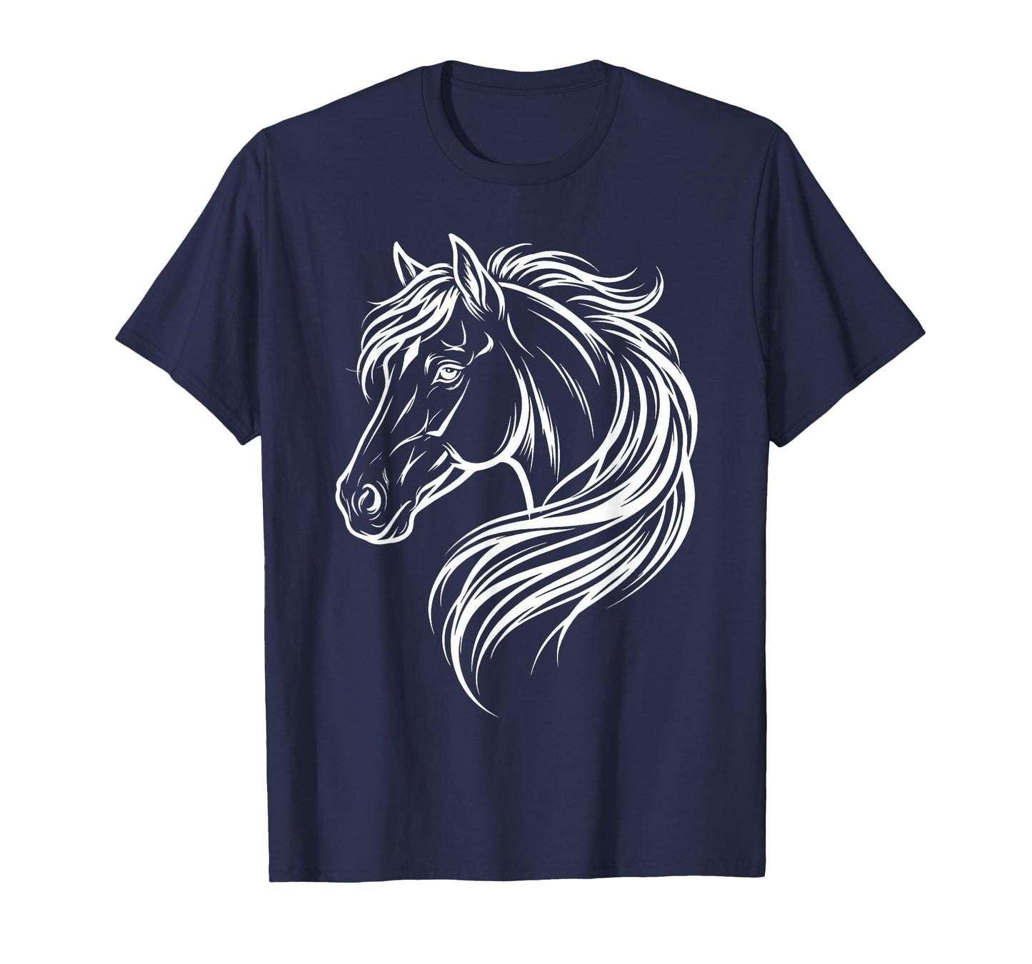 Cute Horse Silhouette Art Equestrian Farm Animal Horse Lover T-Shirt