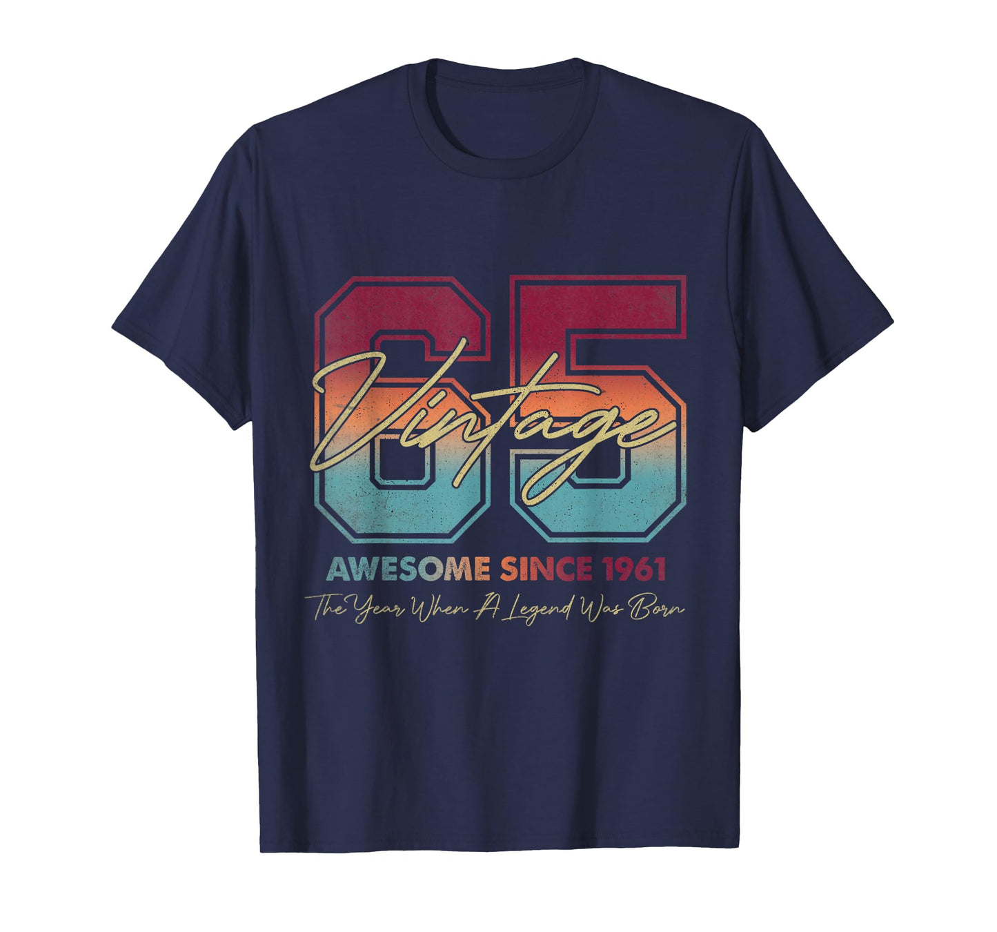 Vintage 65th Birthday Since 1961 Limited Edition 65 Year Old T-Shirt