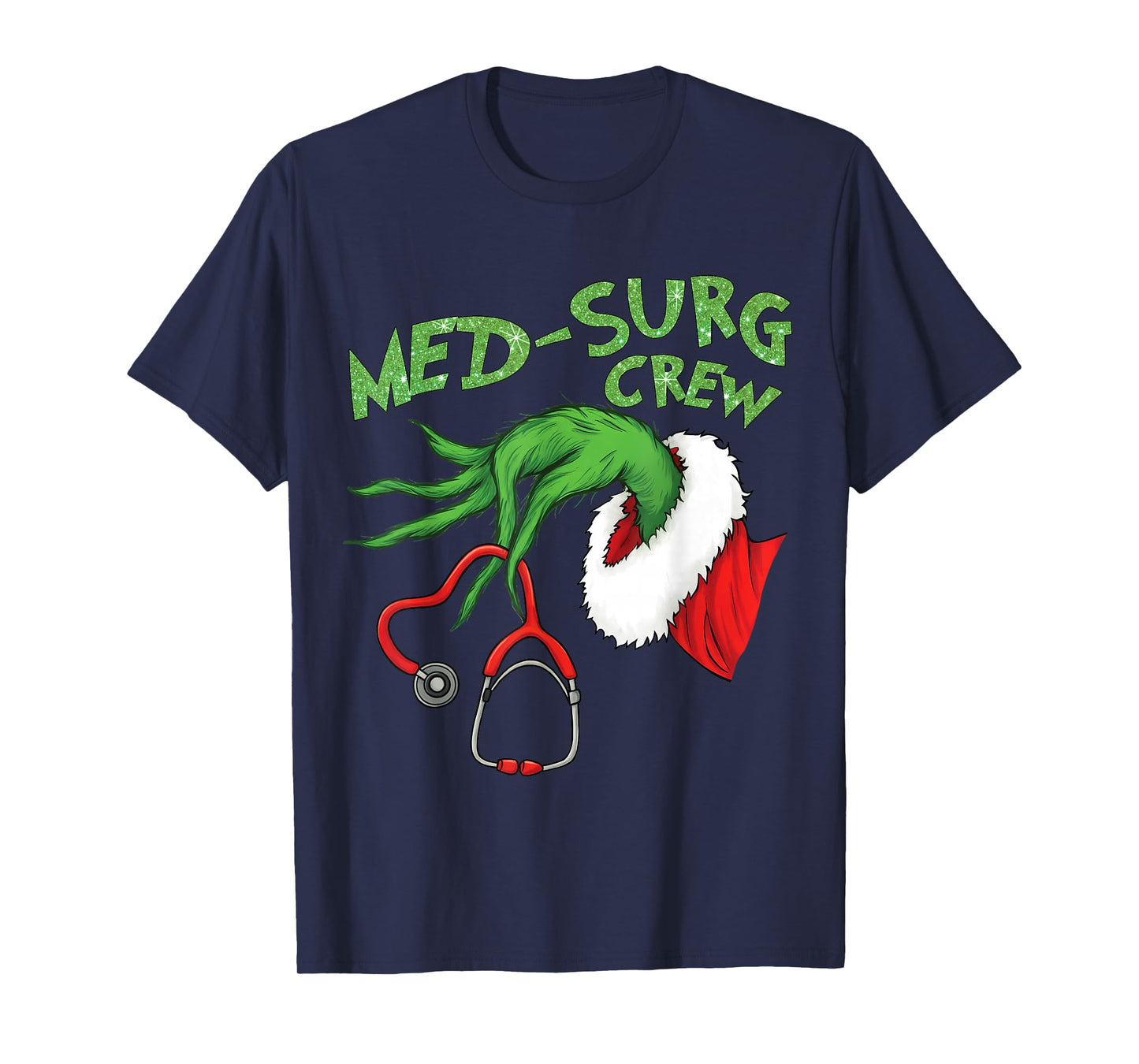 Med-surg Crew Nurse Stethoscope Christmas Xmas Nursing T-Shirt