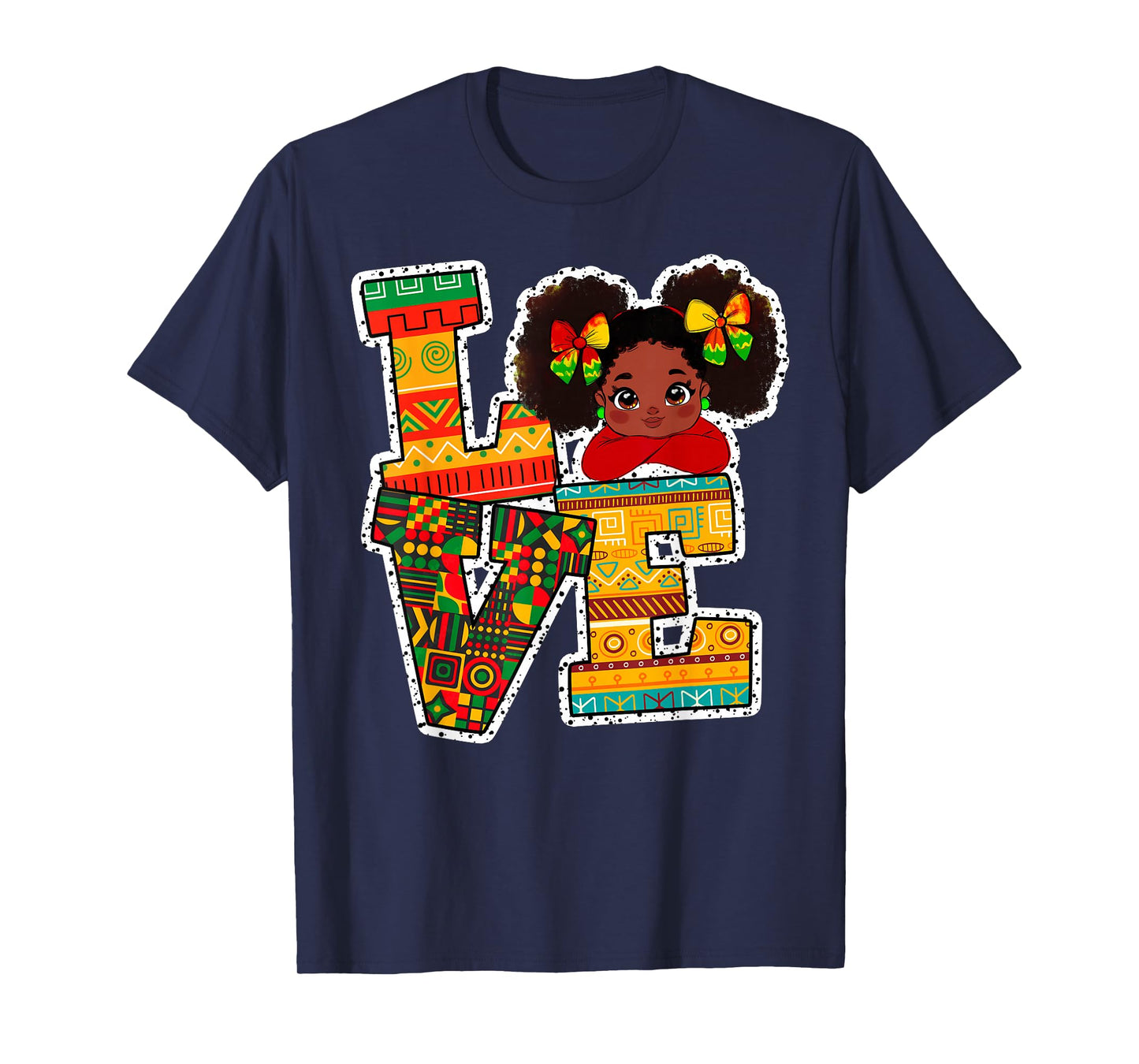 Black History Month Love Afro Toddler Girls American African T-Shirt