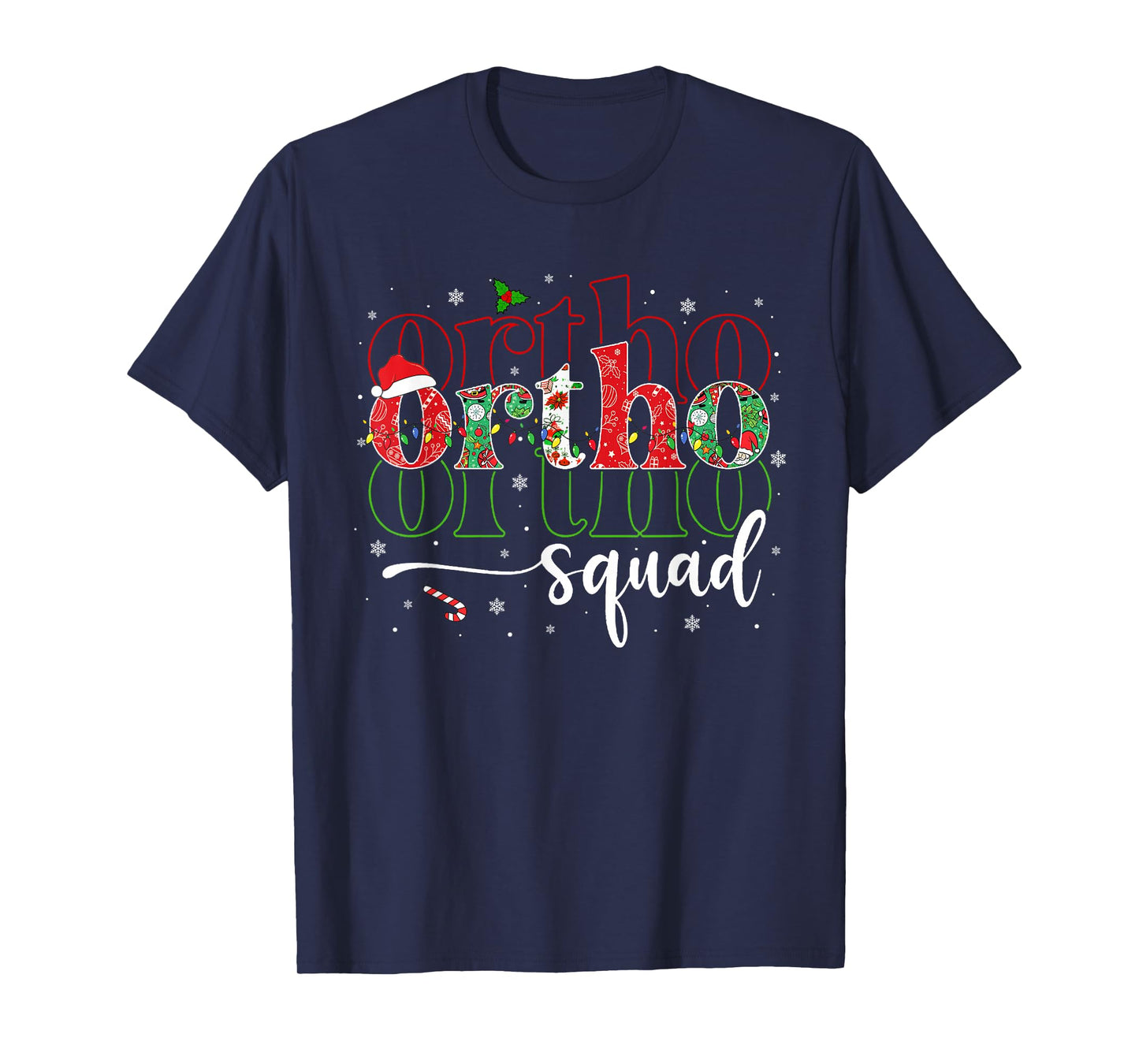 Merry Christmas Ortho Squad Xmas Orthopedic Crew Nurse T-Shirt