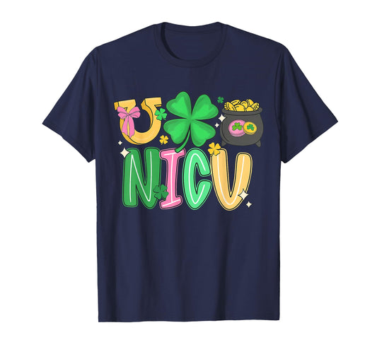 NICU Nurse St Patricks Day Neonatal Intensive Care Unit T-Shirt