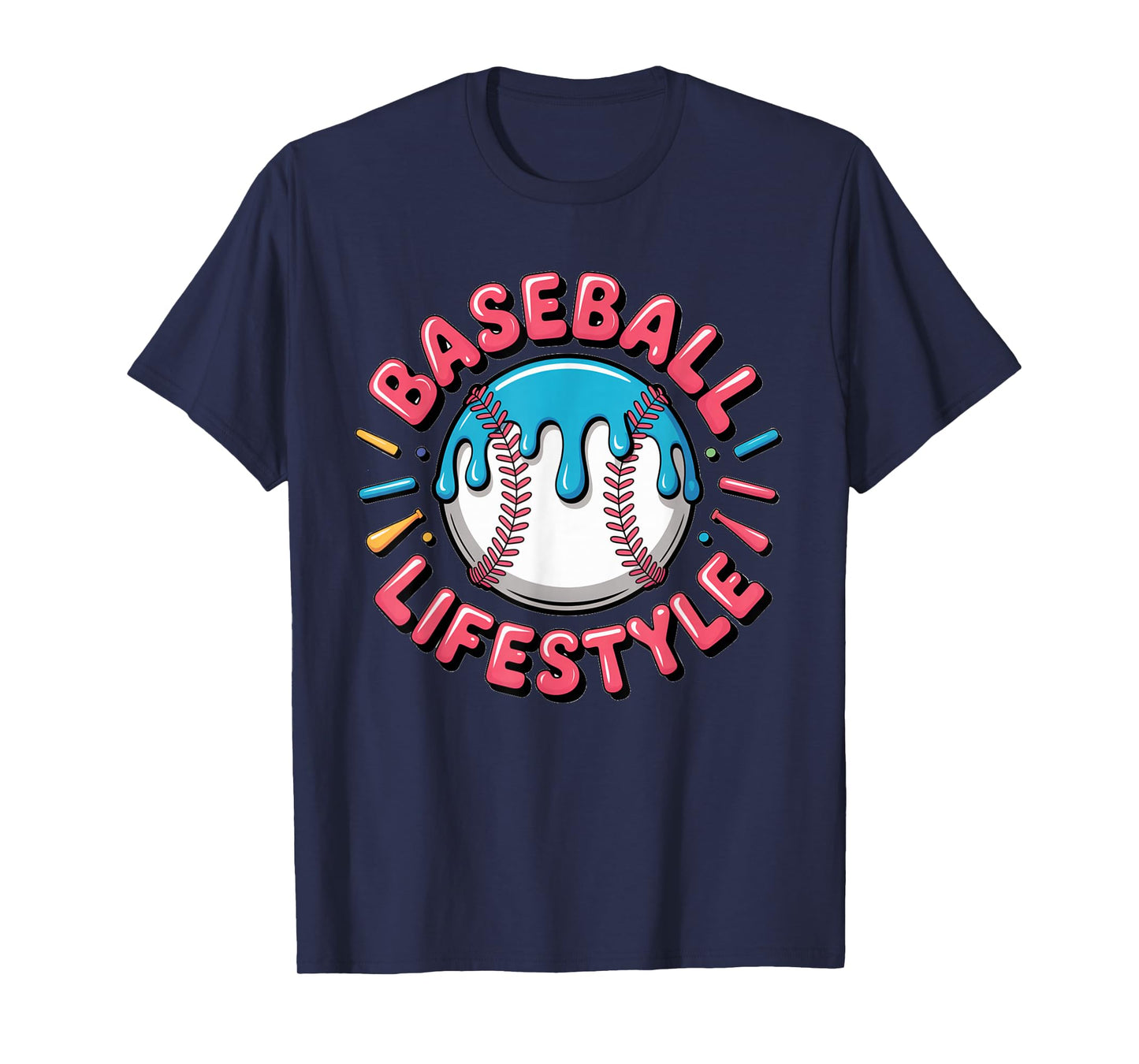 Baseball Life Style 101 Apparel Youth Drip Baseball Gifts T-Shirt