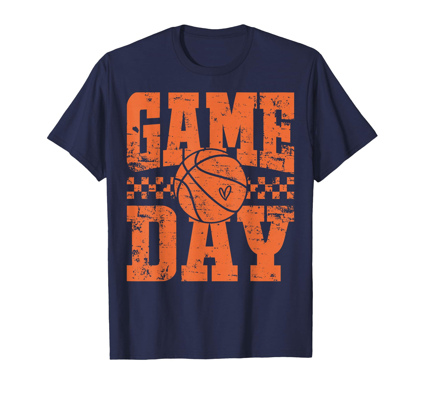 Retro Basketball Game Day Distressed Basketball Mom Boys Men T-Shirt