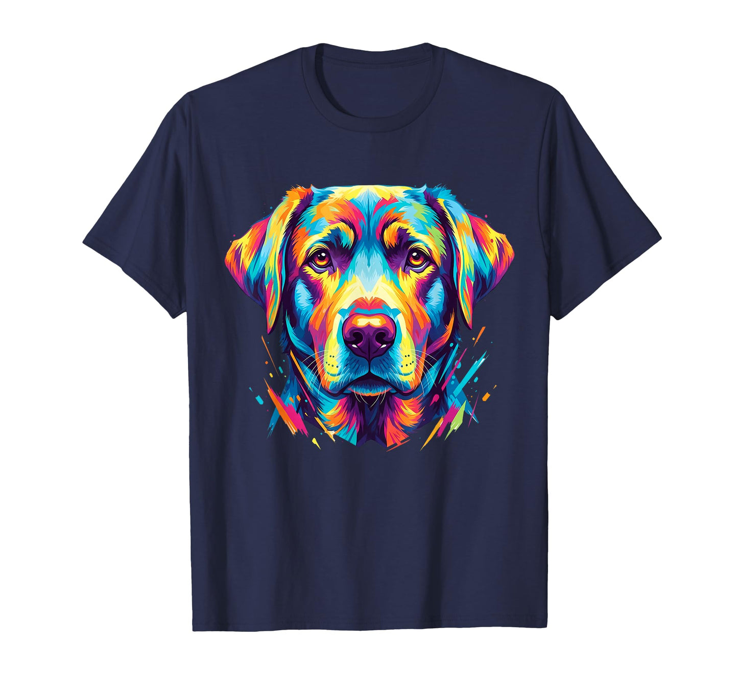 Labrador Retriever Colorful Dog Face Pop Art Vibrant Lab T-Shirt