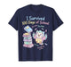 I Survived 100 Days Its Fine I'm Fine Everything Fine Owl T-Shirt