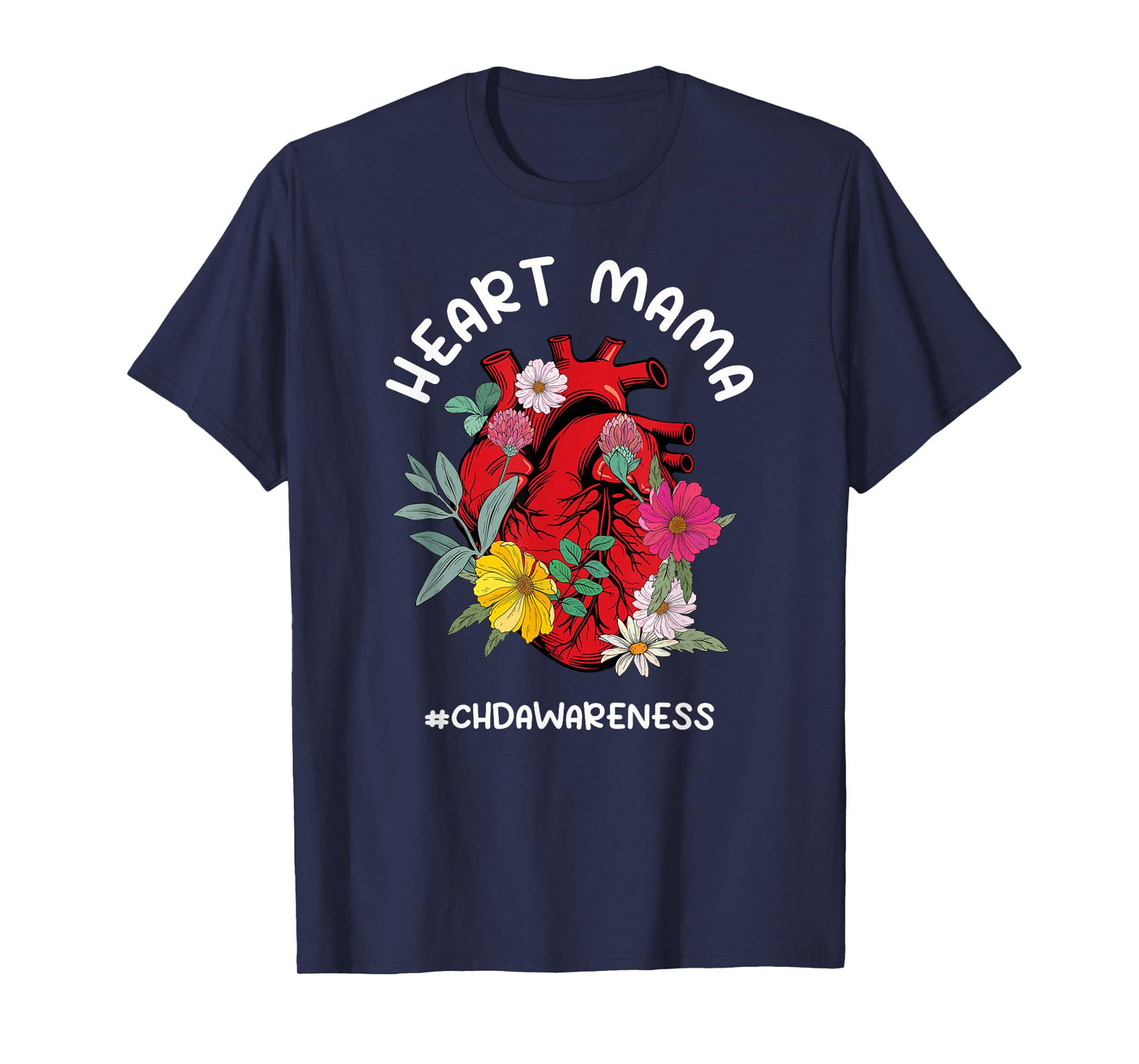 Heart Mama CHD Awareness Proud CHD Mom of A CHD Warrior T-Shirt