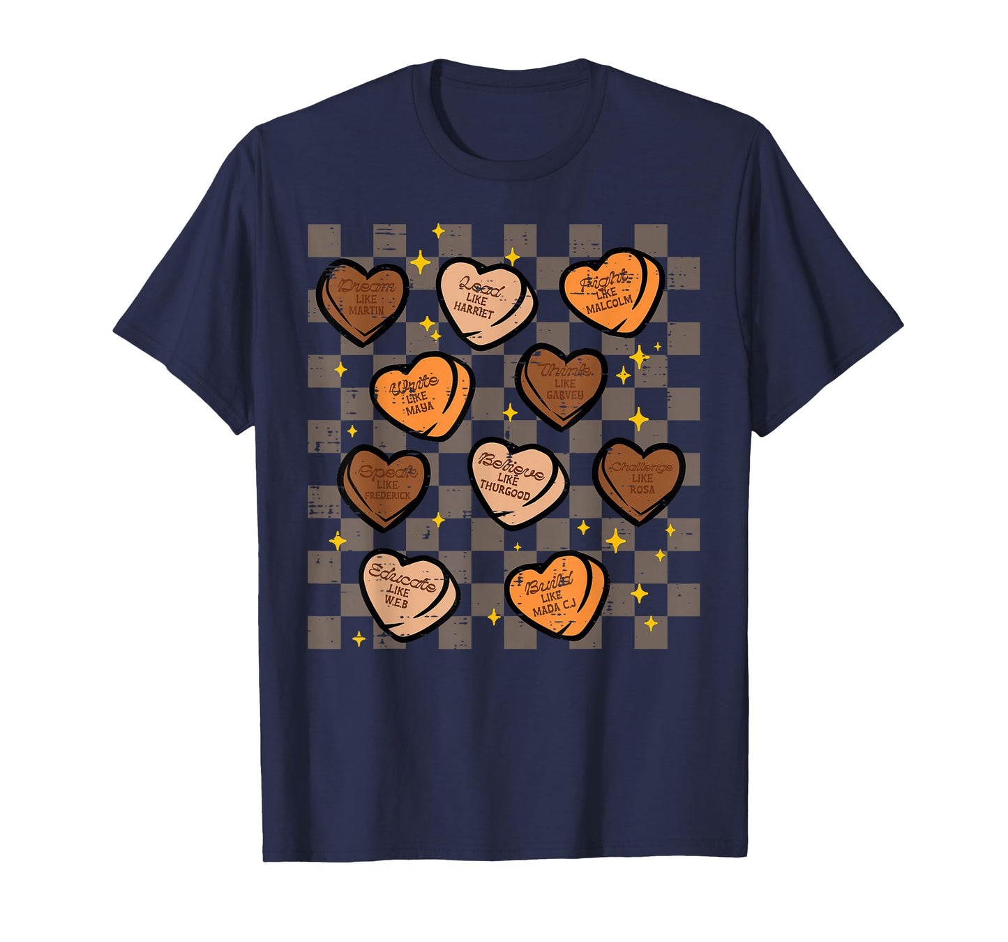 Black History Dream Like Martin Heart Retro Women Girls Kids T-Shirt