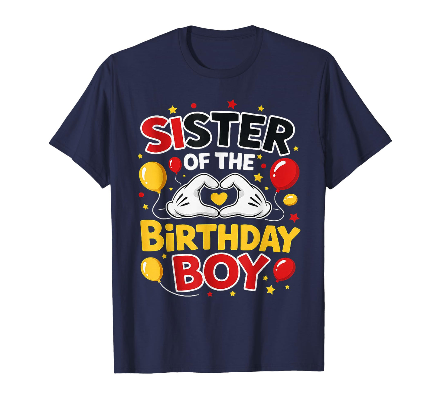 Sister of The Birthday Boy Family Matching Dad Mom T-Shirt