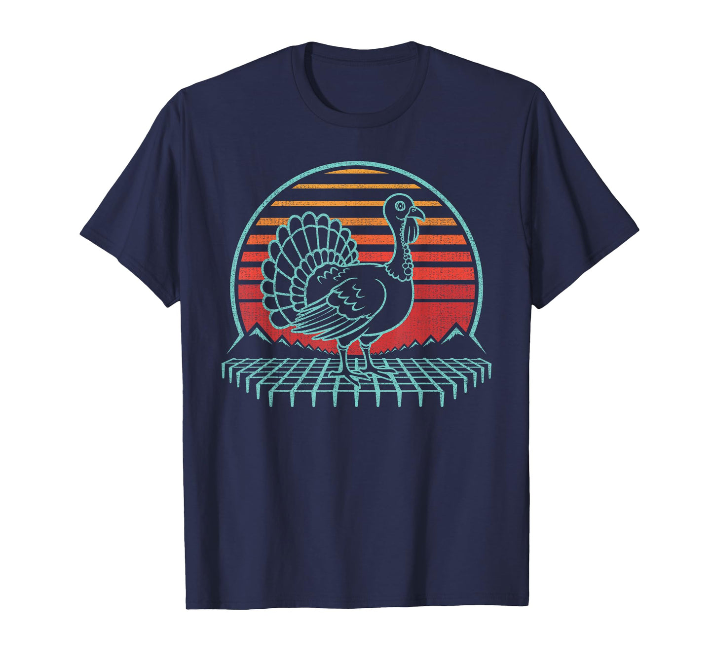 Turkey Lover Thanksgiving Animal Retro Vintage 80s T-Shirt