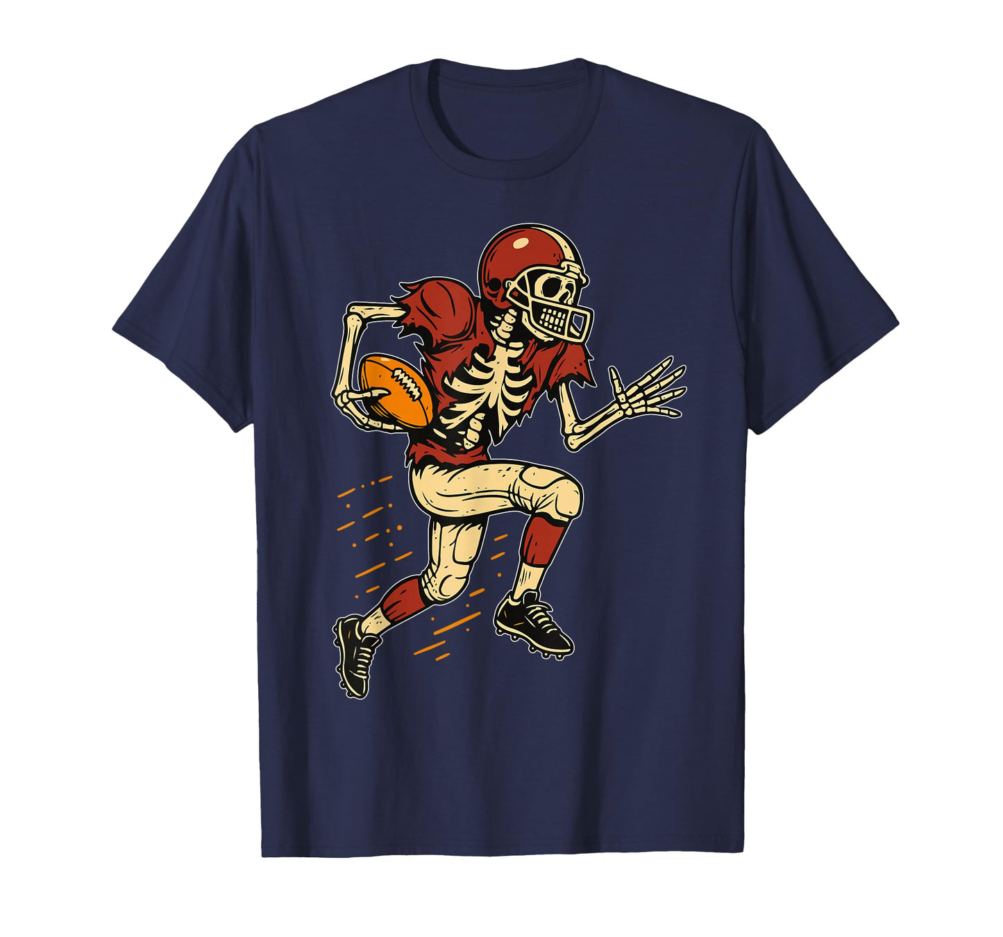 Halloween Skeleton Playing Football Halloween Men Boys Kids T-Shirt