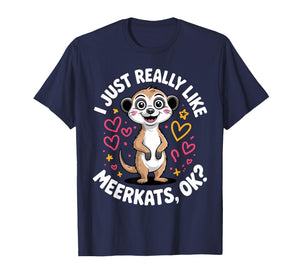 Meerkat Art for Men Women Kids Zoo Safari Animal Meerkat T-Shirt