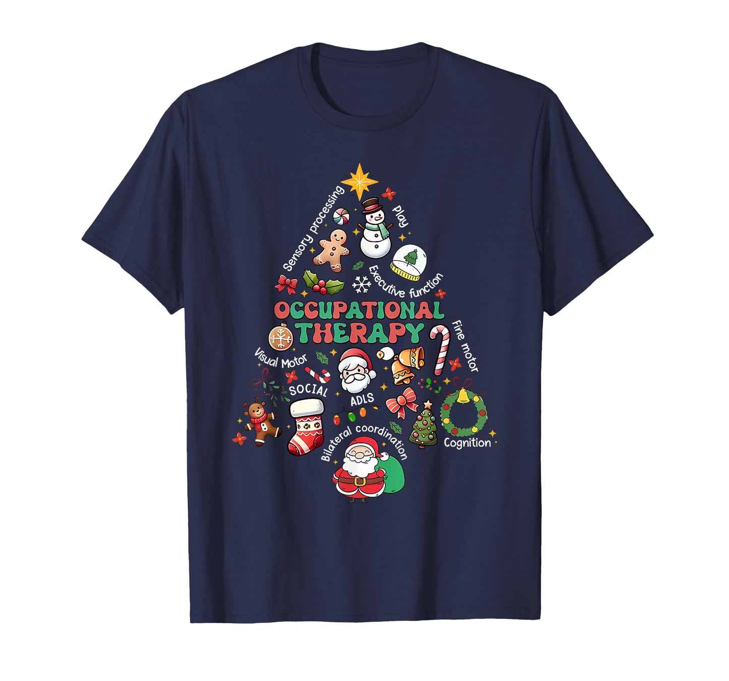 Occupational Therapy Christmas Tree OT Special Education T-Shirt