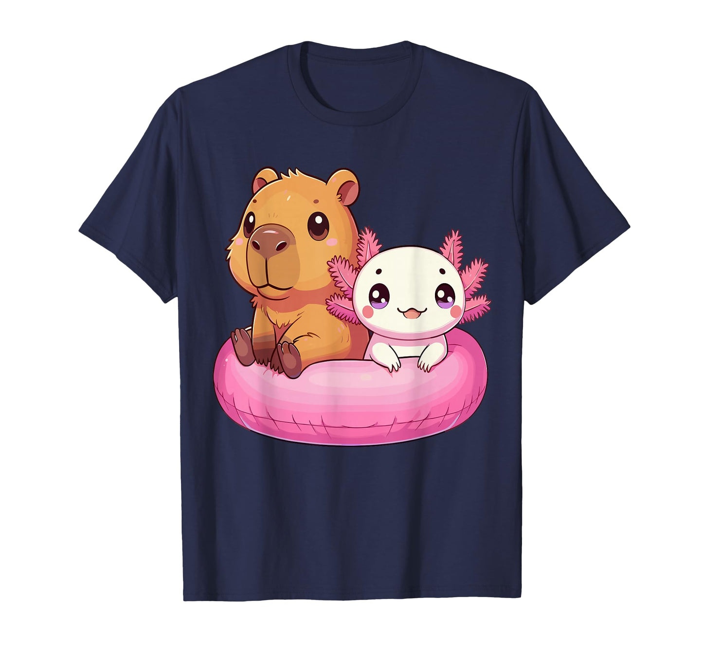 Capybara and Axolotl Kawaii T-Shirt