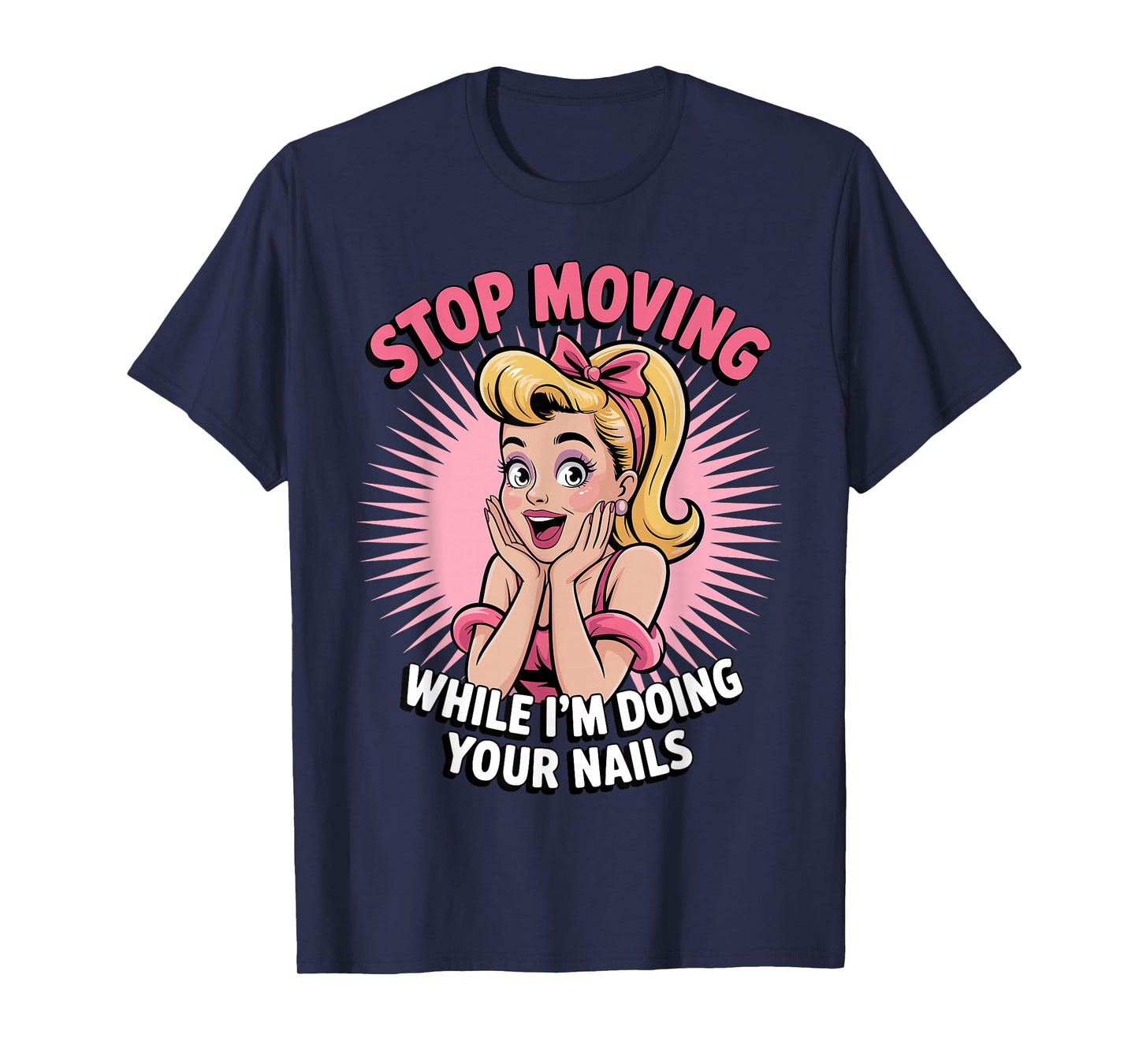Cute Nail Tech Art for Women Girl Manicurist Nail Technician T-Shirt