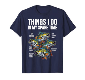Things I Do in My Spare Time Fishing Fish Men Fisherman Boy T-Shirt