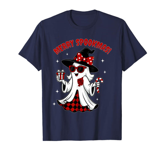 Merry Spookmas Funny Christmas Ghost T-Shirt