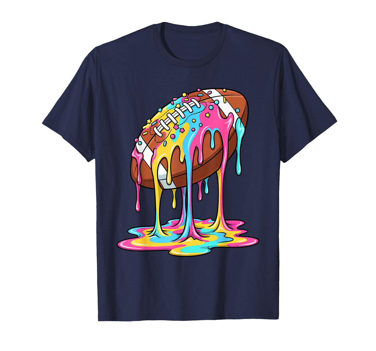 Football Drip Ice Cream Lineman WR QB RB Sport Player Youth T-Shirt