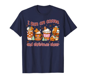 I Run On Coffee and Christmas Family Matching Gingerbread T-Shirt