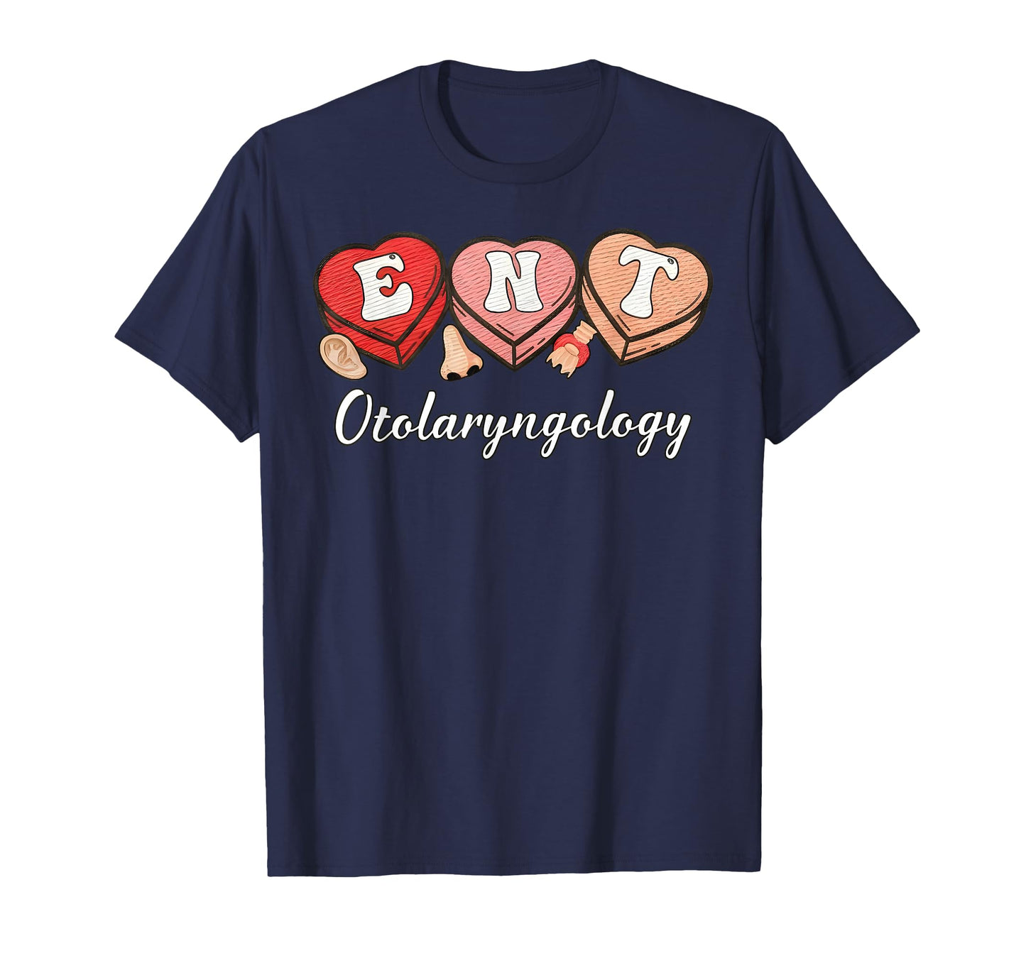 Heart Candy Otolaryngology ENT Ear Nose Throat Valentine T-Shirt
