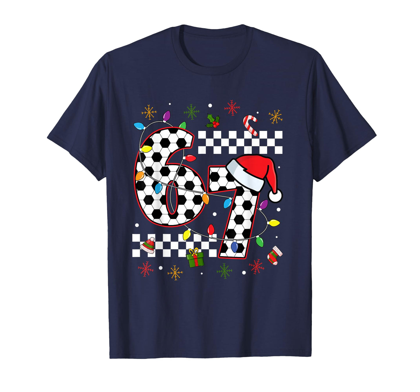 67 Soccer Sport Light Christmas Six Seven Xmas Holiday T-Shirt